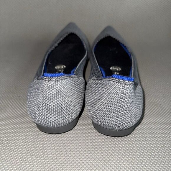 Rothy’s The Point Cloud Gray Birdseye Knit Pointed Toe Flats Womens Size 6 - Picture 3 of 8